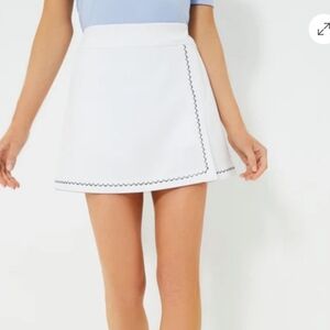 Tuckernuck Halliet White Golf Skirt Skort Size 2XL Preppy Scalloped 16” NWT